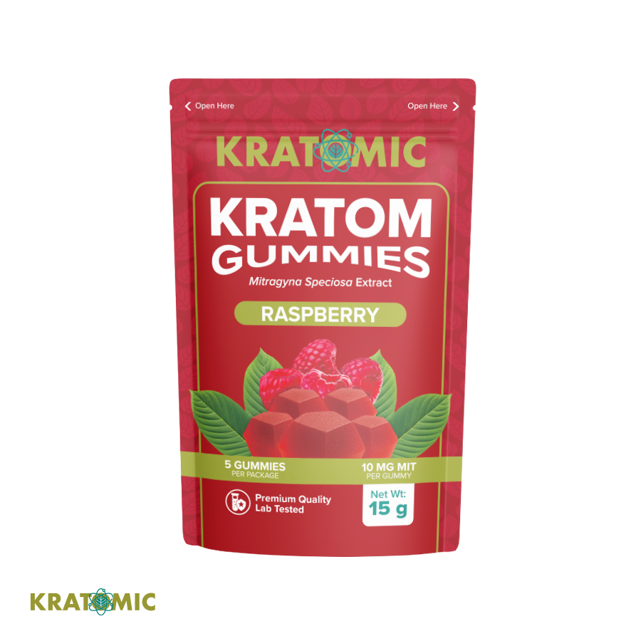 Kratomic_Gummies_Raspberry_Front